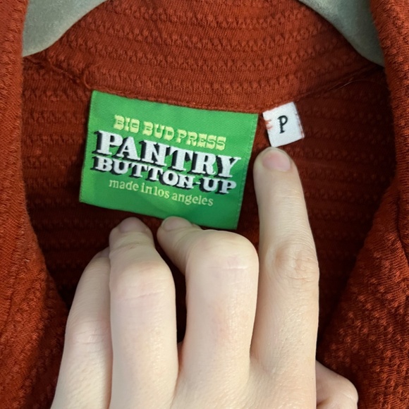 Big Bud Press Women's Textured Shirt in Rust Size P - Picture 2 of 5